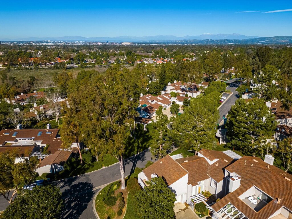 Hillside homes and scenic views in the Turtle Rock village of Irvine